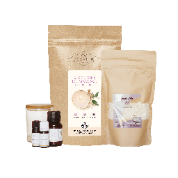 [K1760] Pochette cosmétique DIY - Bougie de massage relaxante aromatique au bois de rose